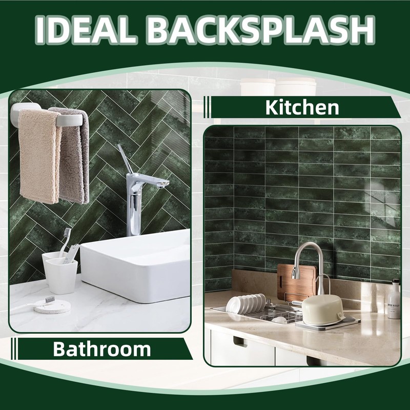 ROOMOSA 30 PCS Peel and Stick Backsplash for Kitchen -