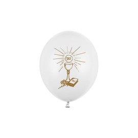 PartyDeco 6 Latex Balloons 27 cm First Communion Gospel and Gospel