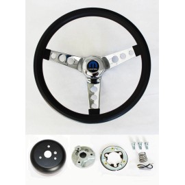 Grant 1970-76 Demon Dart Charger Demon Black Steering Wheel 13 1/2" Mopar cap