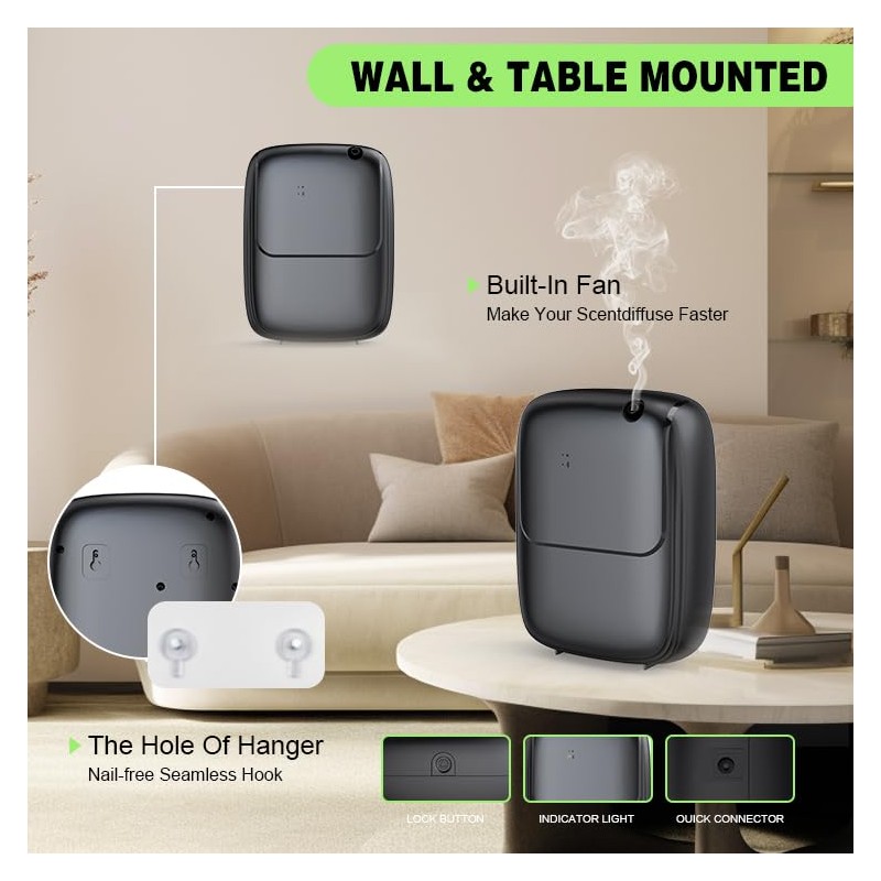 Waterless Essential Oil Diffuser for Home & Hotel, 3000 Sq
