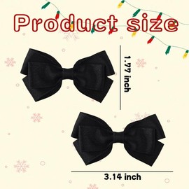 Gold Bow Alligator Hair Clips for Girls Gold Hair Accessories for Toddler Girls Christmas Hair Clips Barrette Cute Yellow Hair Bow Barrettes Clip for Girls French Hair Bows Clips Hairpins 2Pcs