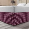 Ambesonne Checkered Bed Skirt, Crosswise Striped Mosaic Pattern Squares Retro