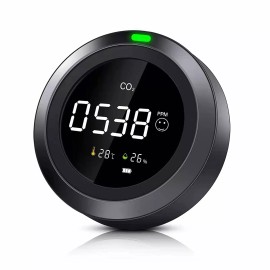 Simbow CO2 Monitor,Indoor Air Quality Monitor, Air Quality Detector Test CO2 Temp & RH