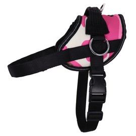 Bark Appeal Pink Camo No-Pull Dog Harness for Large to Extra Large Sized Pets – Adjustable, Reflective Vest with 3 Leash Clips for Added Control, Easy Walks & Training – XL
