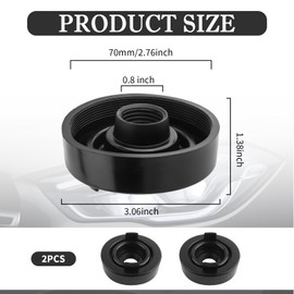 2PCS Car Headlight Dust Cover for H4 Light Bulb,EPDM Rubber Dust Covers for Headlight Dust & Waterproof,Practical Car Accessories Car Headlight Dust Cap Fits Most Vehicles (2.76")