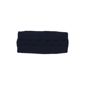 Sterntaler Baby Girl Headband Baby GOTS Knitted Cable Knit Winter Headband - Baby Headband - Lined with Jersey (Organic) - Navy, 53, navy