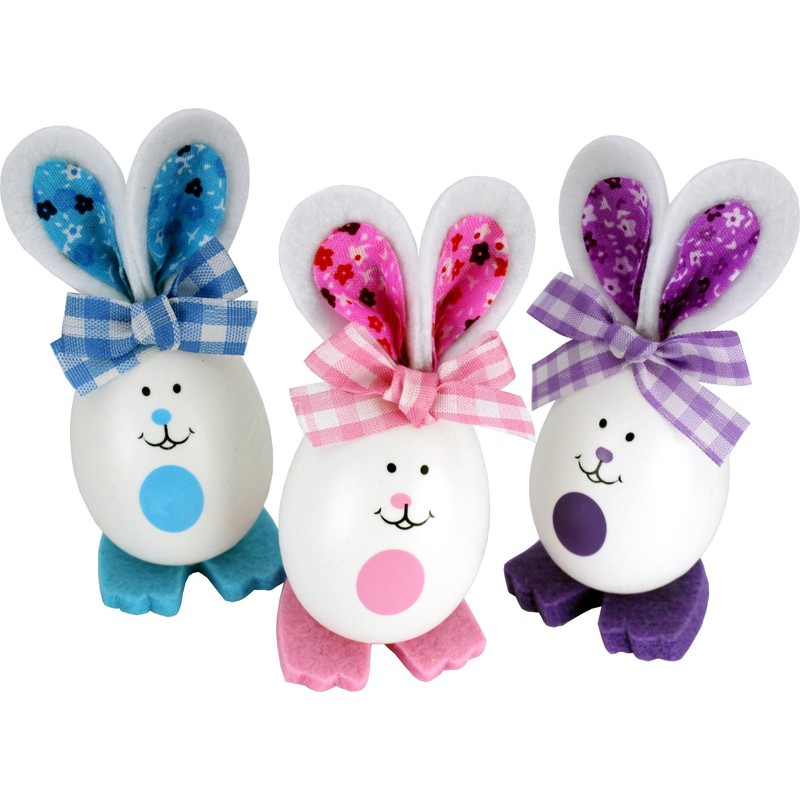 Kleenes Traumhandel Set of 6 Easter Eggs Rabbit in Fun