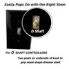CAMGJORT 26115-E Round Fan Control Light Dimmer Switch Knob,1/4 inch