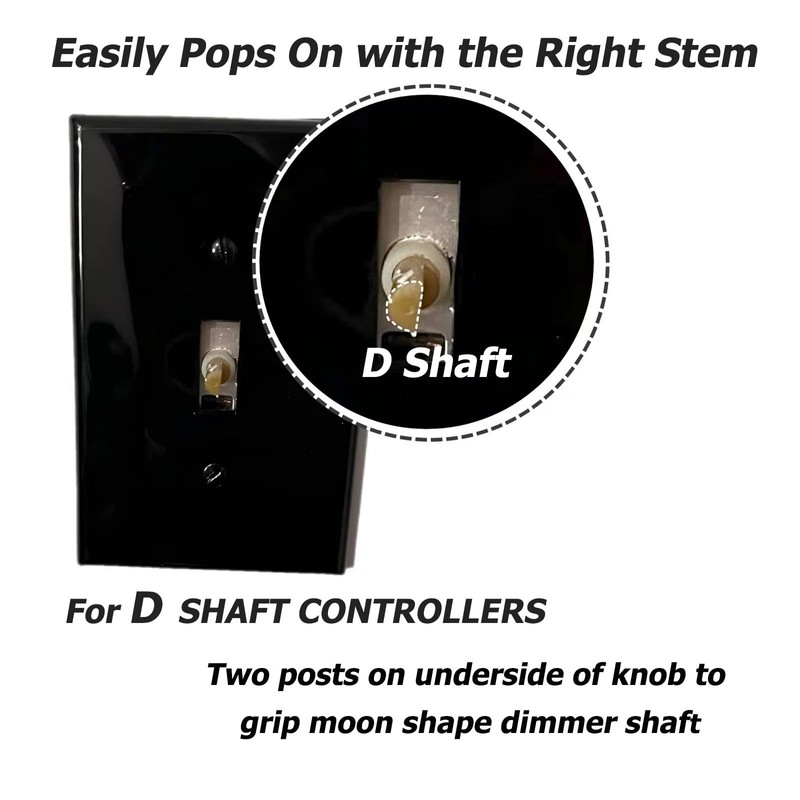CAMGJORT 26115-E Round Fan Control Light Dimmer Switch Knob,1/4 inch