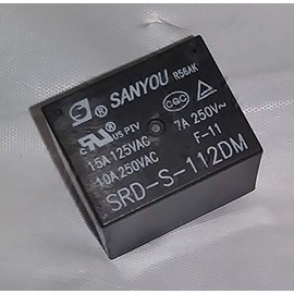 SRD-S-112DM Relay - 12 V - 4 Pin - New - Genuine OEM - Quick Ship - AM 4-5-4 - EA231206