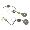Mismatched Asymmetrical Double Pierced Earrings Chinese Replica Coin