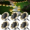 Peasur 6 Pack Solar Lights Outdoor Garden, Solar Ground Light,