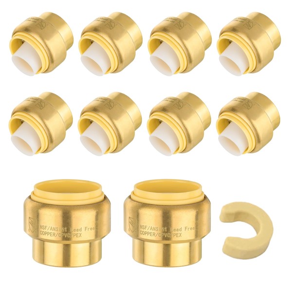 (Pack of 10) Seelink 1/2 Inch Push Fit Plug End