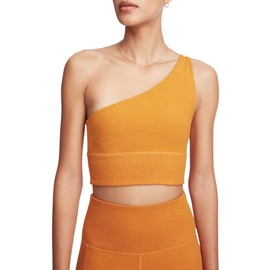 Bandier SJ-SJB10021-Sincerely Jules x The Ivy One Shoulder Bra-Goldenrod-M