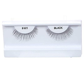 10 Pairs 100% Human Hair False Eyelashes Natural Black # 821