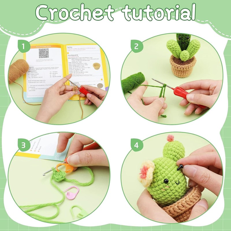 Crochet Starter Kit,Uandhome Crochet Kit for Beginners, Beginner Crochet Kit