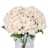 Jim's Cabin Artificial Flowers Silk Hydrangea Flowers with 5 Big