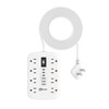 2 Prong Power Strip, OKLEEIC 2 Prong to 3 Prong