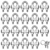 Pack of 20 Wire Rope Clamps, M2 Rope Clamps, Stainless