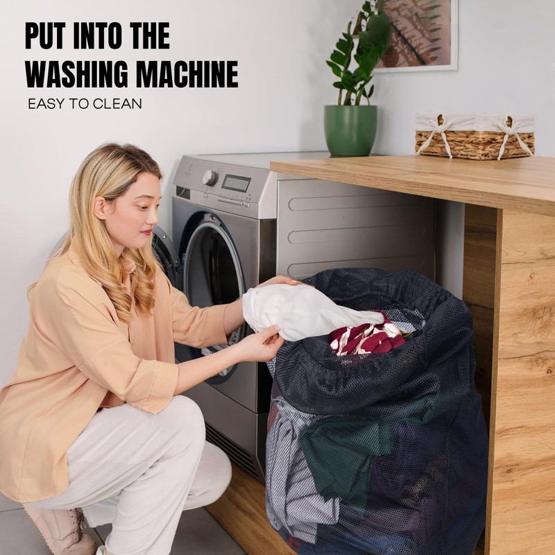 2 Pack Mesh Laundry Bags, Large Mesh Laundry Bag 24"x