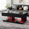 Harper&Bright Designs 41.3''-76.7'' Extendable LED Coffee Table with 16-Color Lighting