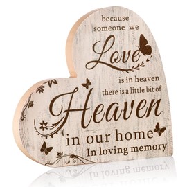Jetec Sympathy Gift Bereavement Memorial Decor Sign Loss of Loved One Remembrance Sign Memorial Present Condolence Sign Loss of Mother Father Sympathy Gift Living Room Home Table Centerpiece Decor