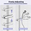 Alyvisun Shower Head Holder with 2 Hooks, Adjustable Shower Holder