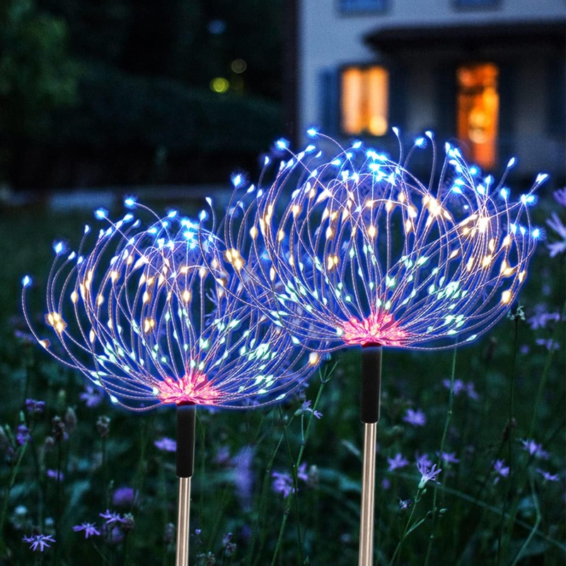 5 Pack Outdoor Solar Garden Lights, Solar Firework Light 600