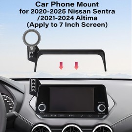 AbeeyGeomarn Car Phone Holder for 2020-2025 Nissan Sentra / 2021-2024 Altima Accessories Apply to 7 Inch Touch Screen Fixed Clip Magnetic Cell Phone Mount Hands-Free 360 Degree Rotation