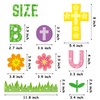CY2SIDE 106pcs Blooming for Jesus Summer Flowers and Cross Cutouts