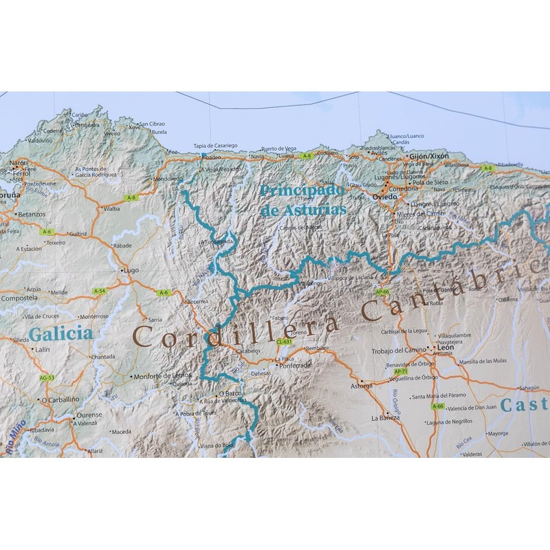GeoMetro: Large map of Spain with full lamination (wall map)