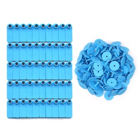 Blank Ear Tags 100 Pieces Blank Livestock Ear Tags Livestock Identification Animal Ear Tag for Animal Goat Sheep Cattle Cows Pigs Cattle Hog (Blue)