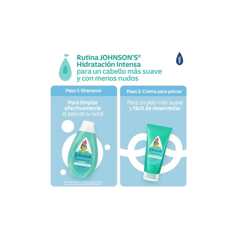 JOHNSONS Crema para Peinar Hidratación Intensa Infantil 200 ml