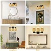 CHICLUX Bathroom Vanity Light, 3 Lights Boho Rattan Bathroom Lighting