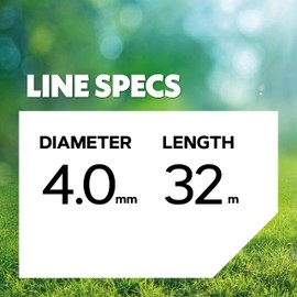 Oregon Yellow Square Strimmer Line Wire for Grass Trimmers and Brushcutters, Professional Grade Nylon, Fits Most Strimmers, 4.0 mm x 32 m (69-478-Y)