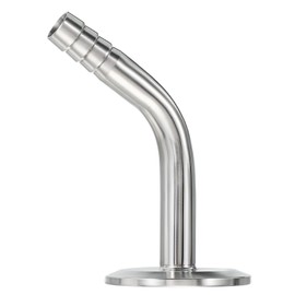 PATIKIL 45 Degree Elbow Tri Clamps Hose Barb, 0.5in OD Sanitary Hose Barb Pipe Fitting Tube 50.5MM Ferrule (for 1.5" Tri Clamps) 304 Stainless Steel for Brewery Winery Food Equipment