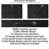 2 Pack Black Grab Bar 16 Inch - 1" Diameter,