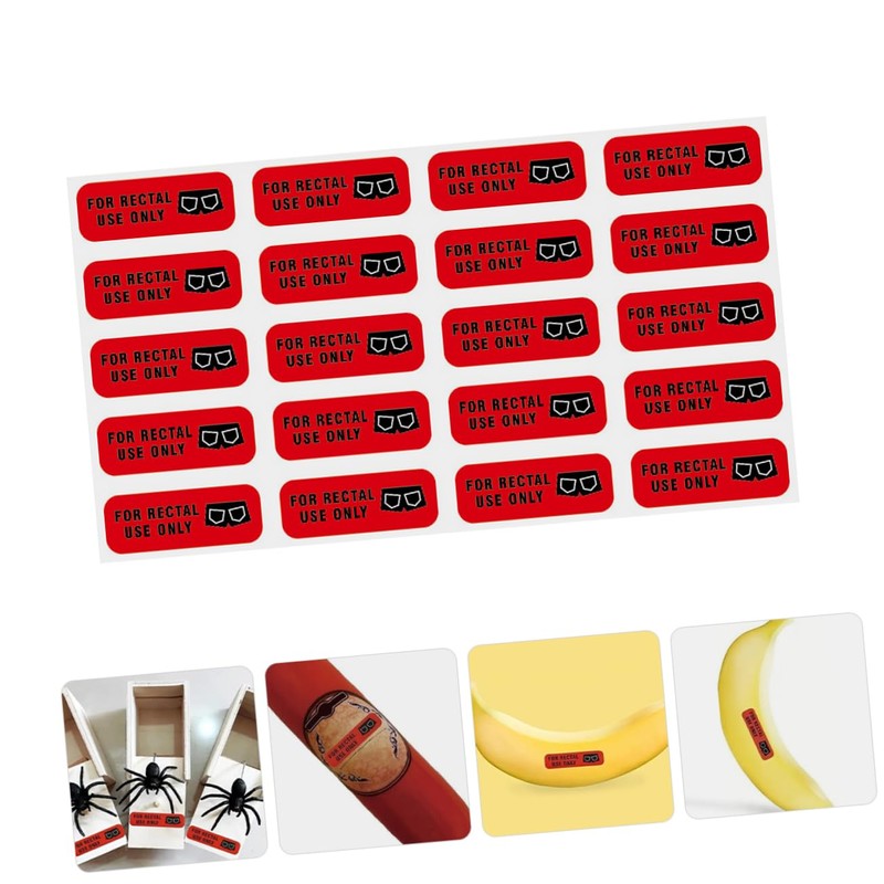 LALAFINA 30 Sheets Funny Rectal Use Only Stickers Decal Pack