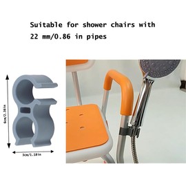 DeaHea 2 Pack Shower Chair Shower Head Holder Handheld Shower Clip Tube Clamp Bracket for Inside Shower Bath Chair Tub Transfer Bench Shower Stool Shower Seat Bathtub Chair Bath Seat