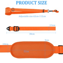 yuejuhe Shoulder Strap Grass Trimmer, Carry Strap Brush Cutter, Adjustable Strap for Brush Cutter, Long Trimmer Strap for Leaf Blower, Hedge Trimmer, Gardening, Weed Eater (Orange)