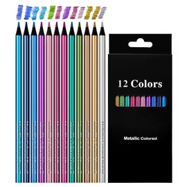 Omeblos 12 PCS Colour Pencils for Kids,Drawing Pencils for Kids,Colored Pencil,Metallic Colouring Pencil for Adult,for Kid Artists Beginner,Sketching Adult Colouring Books,Doodle,Creative Drawing