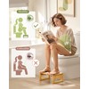 AmazerBath 7 Inches Bamboo Toilet Stool Squat for Adult, Foldable