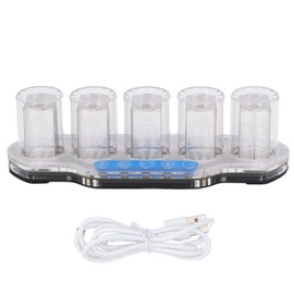 Nixie Tube Clock Breathing RGB High Accuracy Time Clock Luminous Tube Clock for Family Office Bar