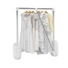 bimiti Pull Down Closet Rod White, Adjustable 33-45 inches Side