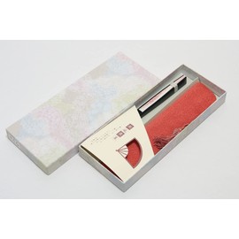 Hasegawa Women's Kyo Fan, Fan Bag Included, Gift Box Included, mejiro and cherry blossom