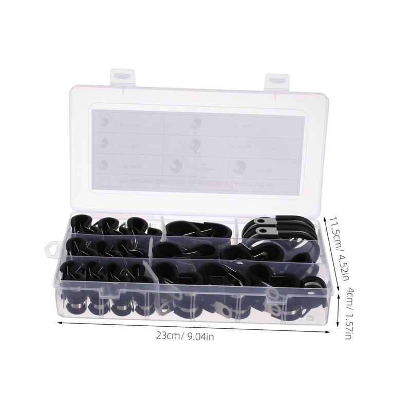COHEALI 72 Pcs Stainless Steel Clamp Set Durable Tube Hose