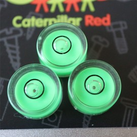 3 x Professional Spirit Bubble Level (in Green) with Metal Ball Guide/Small Mini Bullseye Vial Round Circular (Supplied with a Gift Box)