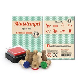 Ministempel Set+Stempelkissen "Pferd"