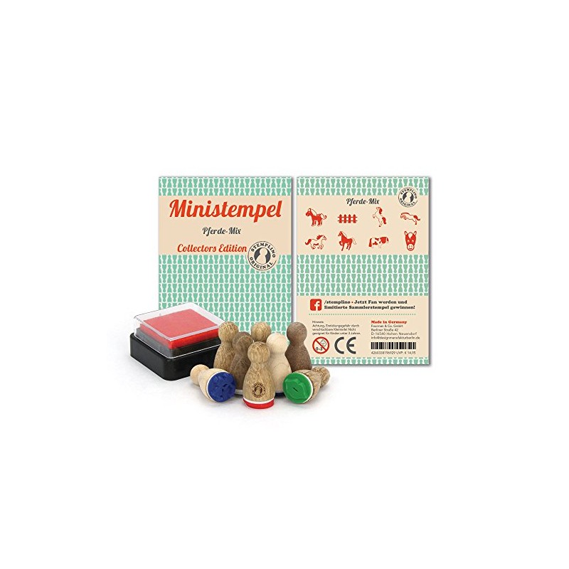 Ministempel Set+Stempelkissen "Pferd"