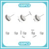 UNICRAFTALE 200pcs Flat Round 304 Stainless Steel Stud Earring Cabochon